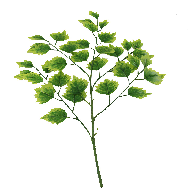 Artificial Plant Poplar Leaf Autumn Color Maple Leaf Locust Tree False Leaf Single Stem Decorative Desert Green Plant Wholesale