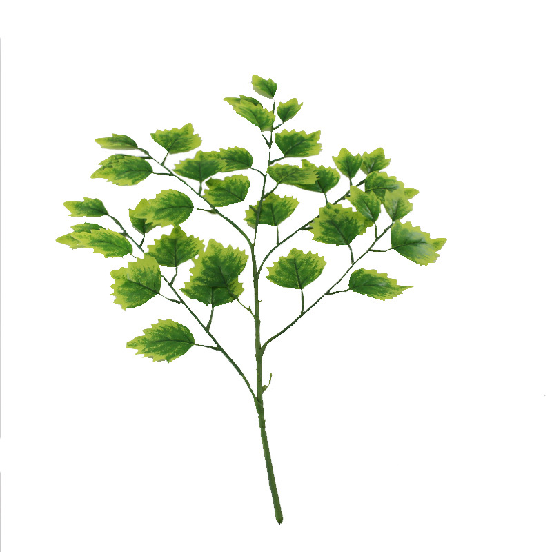 Artificial Plant Poplar Leaf Autumn Color Maple Leaf Locust Tree False Leaf Single Stem Decorative Desert Green Plant Wholesale