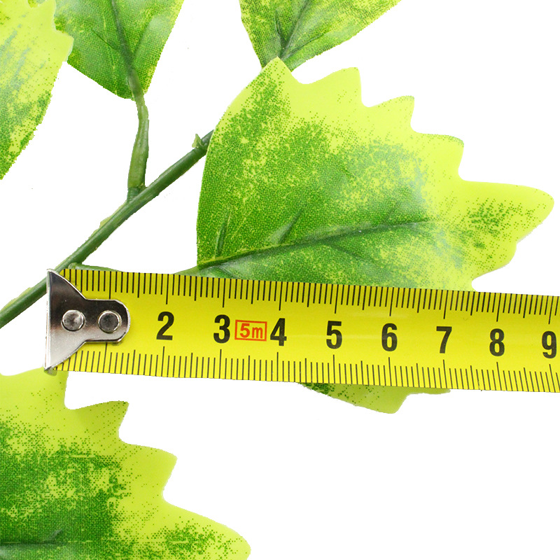 Artificial Plant Poplar Leaf Autumn Color Maple Leaf Locust Tree False Leaf Single Stem Decorative Desert Green Plant Wholesale