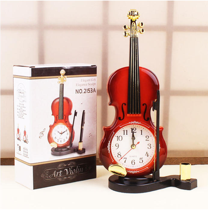 Creative Violin Alarm Clock Decoration for Foreign Trade