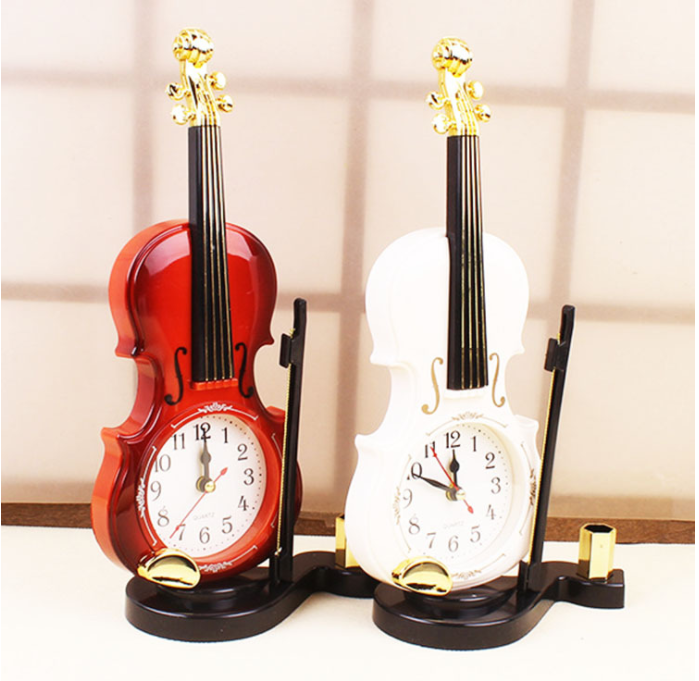 Creative Violin Alarm Clock Decoration for Foreign Trade Creative Violin Alarm Clock Decoration for Foreign Trade