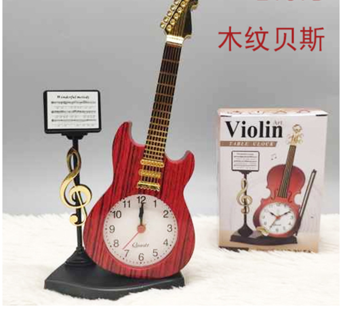 Creative Violin Alarm Clock Decoration for Foreign Trade Creative Violin Alarm Clock Decoration for Foreign Trade