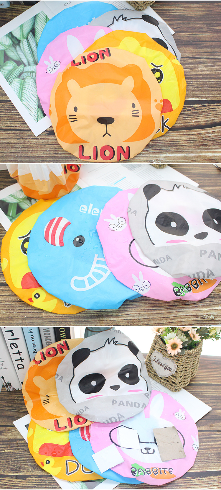T Cute cartoon adult lady shower cap Japanese thickened waterproof shampoo shower cap lampblack cap T Cute cartoon adult lady shower cap Japanese thickened waterproof shampoo shower cap lampblack cap