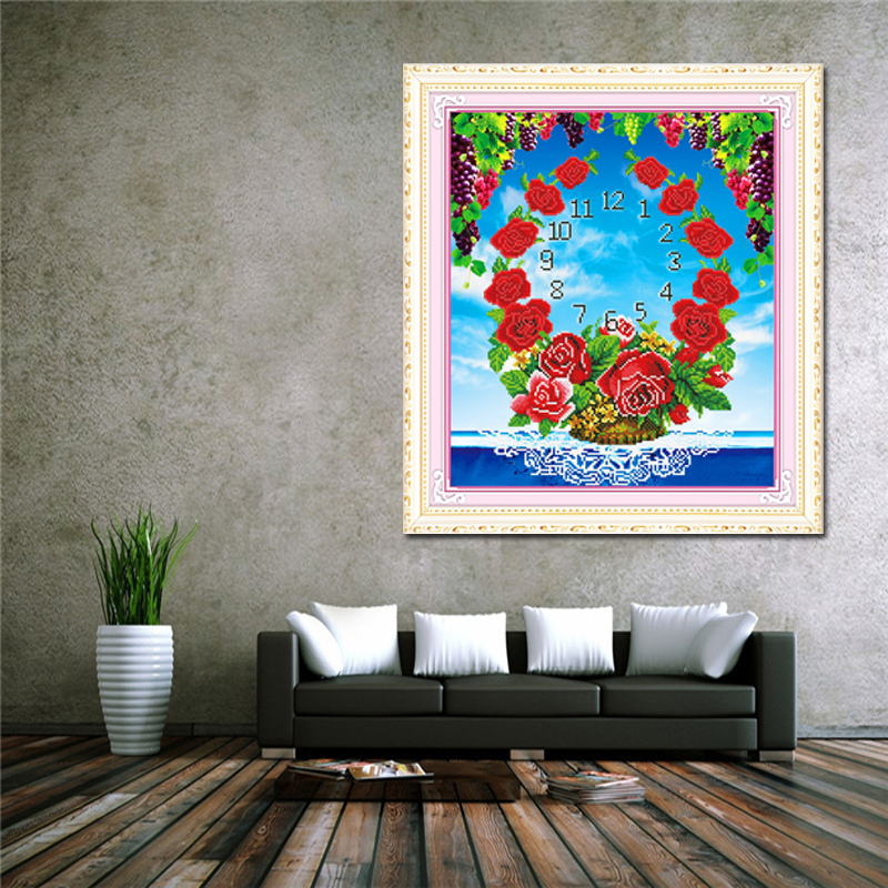 5D Diamond Embroidery Paintings flower clock diy Diamond painting Cross Stitch