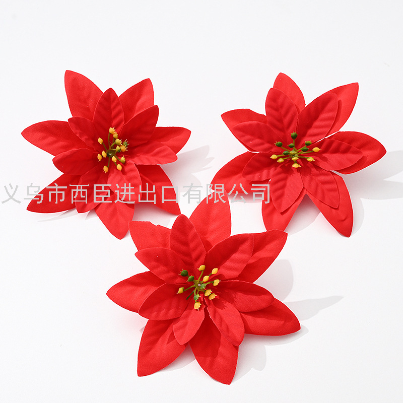 Christmas Tree Decoration Christmas Flower Artificial Flower Red Gold Christmas Garland Rattan Christmas Decorations