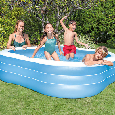 INTX Inflatable Pool Family Pool Plum-Shaped Pool Baby Children Bathtub Ocean Ball Pool 57495