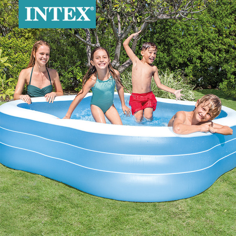 INTX Inflatable Pool Family Pool Plum-Shaped Pool Baby Children Bathtub Ocean Ball Pool 57495