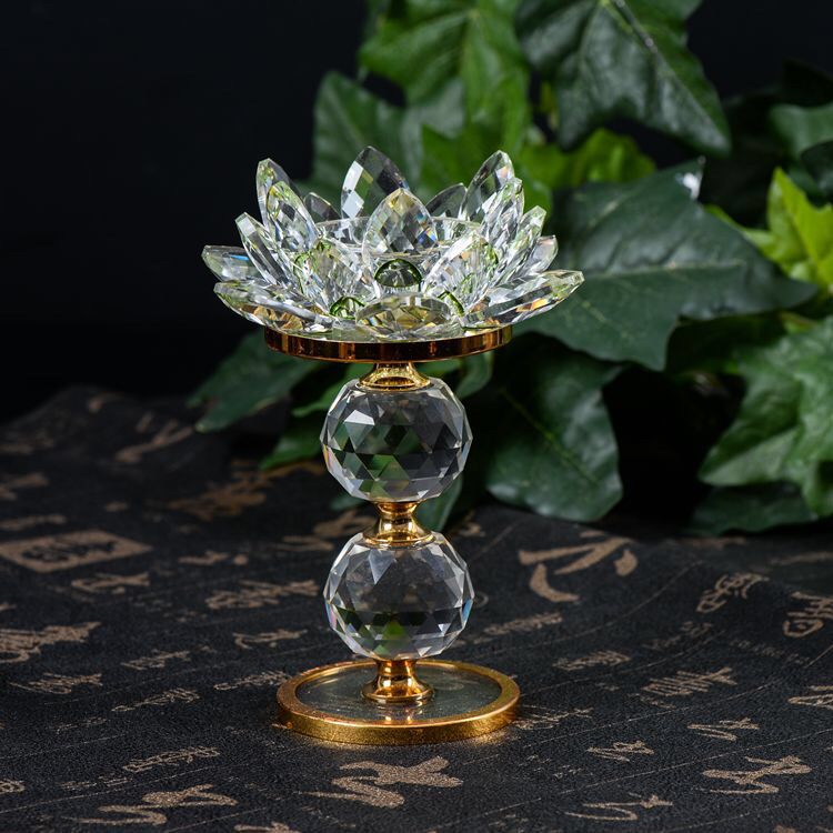 Crystal candlestick crystal ornaments temple candlestick festival supplies Crystal candlestick crystal ornaments temple candlestick festival supplies