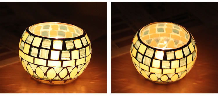 Fashion European Style Colorful Ball Mosaic Glass Candlestick Romantic Candlelight Dinner Bar Western Restaurant Decoration Fashion European Style Colorful Ball Mosaic Glass Candlestick Romantic Candlelight Dinner Bar Western Restaurant Decoration