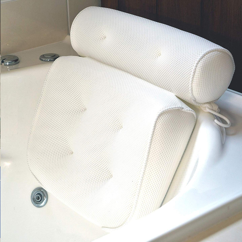 Bathroom Suction Cup Pillow 3D Mesh Bath Pillow Spa Pillow Bathtub Pillow Pillow Cross-Border Amazon