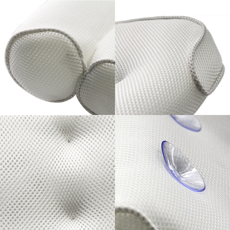 Bathroom Suction Cup Pillow 3D Mesh Bath Pillow Spa Pillow Bathtub Pillow Pillow Cross-Border Amazon