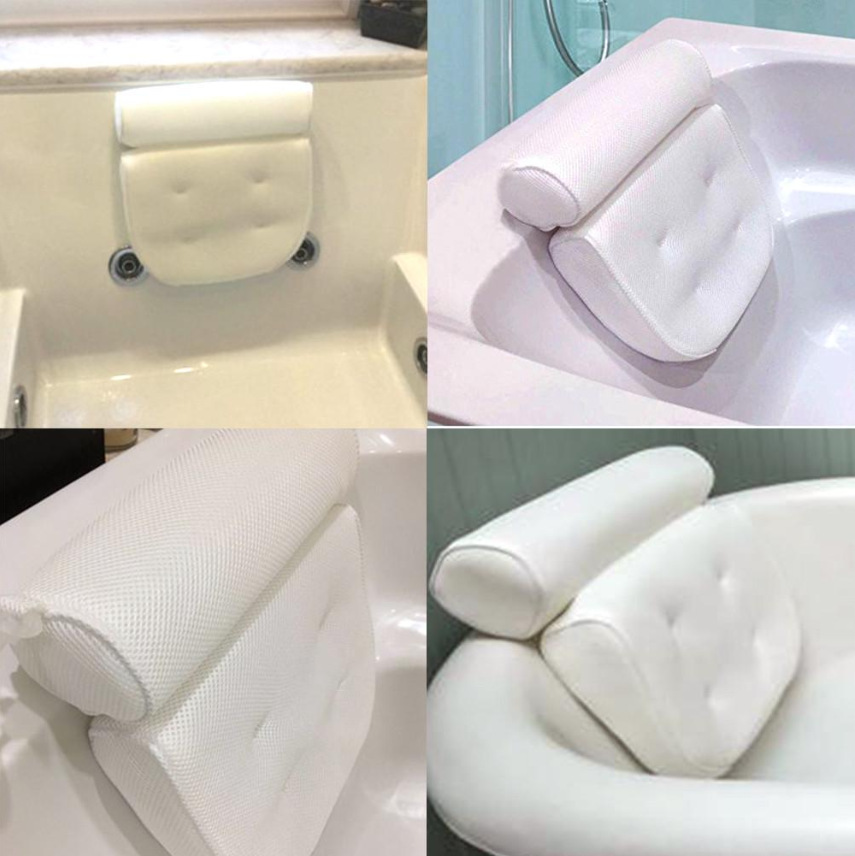 Bathroom Suction Cup Pillow 3D Mesh Bath Pillow Spa Pillow Bathtub Pillow Pillow Cross-Border Amazon