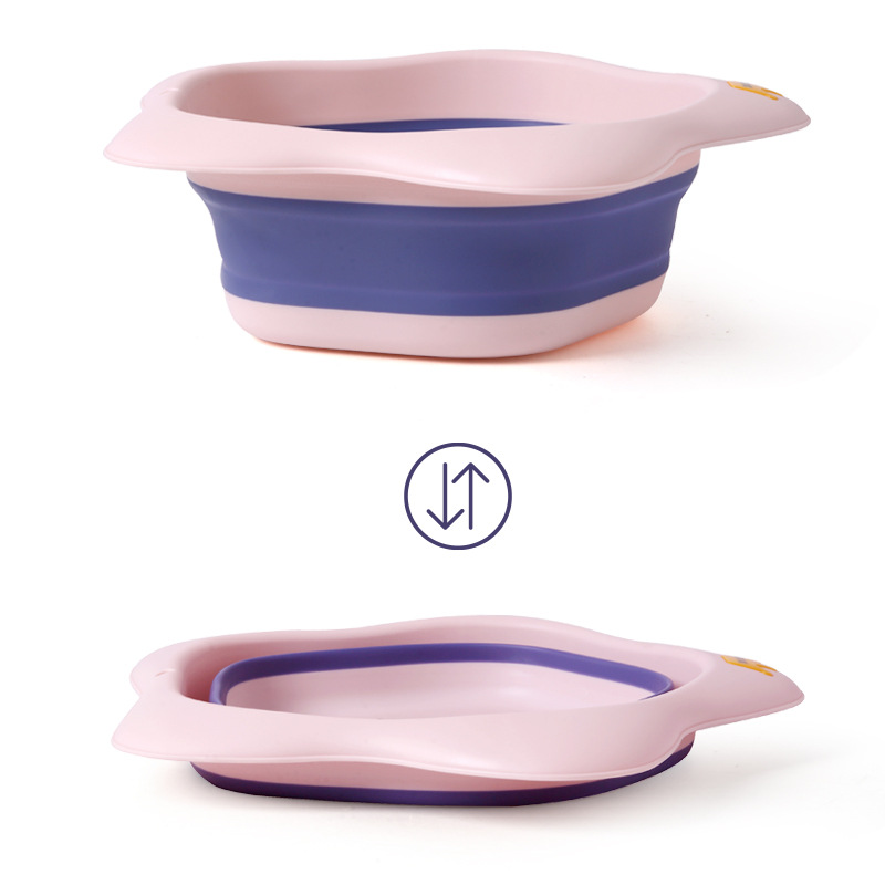 Children&#039;s Supplies Folding Basin Portable Newborn Infant Washbasin Baby Foot Washing Butt Plastic Bathtub