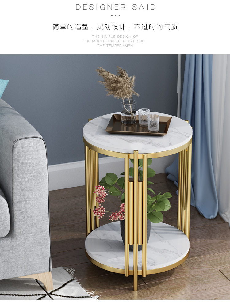 2021 Nordic Side Table Mild Luxury Marble Stone Plate Living Room Sofa Corner Table Side Table Balcony Small round Table 2021 Nordic Side Table Mild Luxury Marble Stone Plate Living Room Sofa Corner Table Side Table Balcony Small round Table