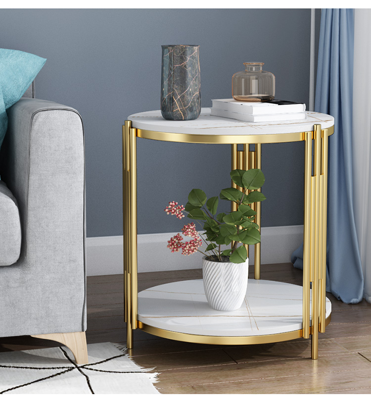 2021 Nordic Side Table Mild Luxury Marble Stone Plate Living Room Sofa Corner Table Side Table Balcony Small round Table 2021 Nordic Side Table Mild Luxury Marble Stone Plate Living Room Sofa Corner Table Side Table Balcony Small round Table