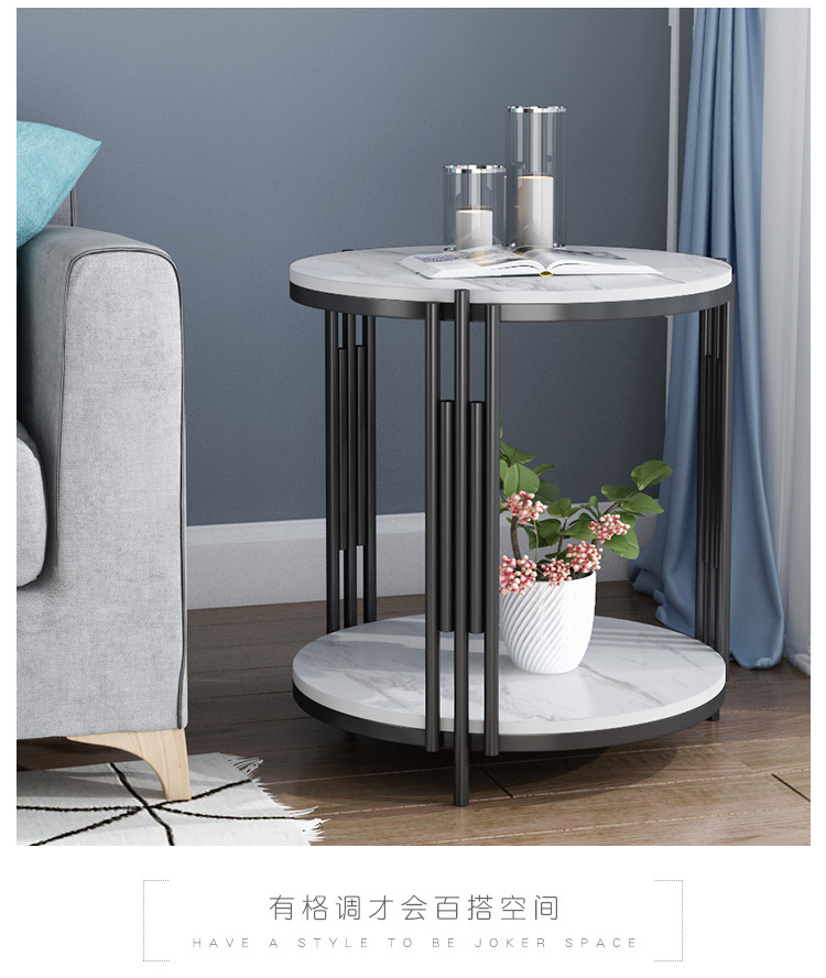 2021 Nordic Side Table Mild Luxury Marble Stone Plate Living Room Sofa Corner Table Side Table Balcony Small round Table 2021 Nordic Side Table Mild Luxury Marble Stone Plate Living Room Sofa Corner Table Side Table Balcony Small round Table