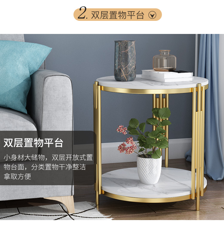 2021 Nordic Side Table Mild Luxury Marble Stone Plate Living Room Sofa Corner Table Side Table Balcony Small round Table 2021 Nordic Side Table Mild Luxury Marble Stone Plate Living Room Sofa Corner Table Side Table Balcony Small round Table