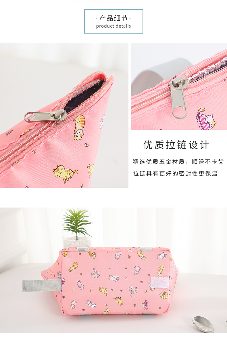 Students Lunch Box Bags Thick Handbag Lunch Bag Folding Insulation Bag Outdoor Thermal Fresh-Keeping Lunch Bag Picnic Bag