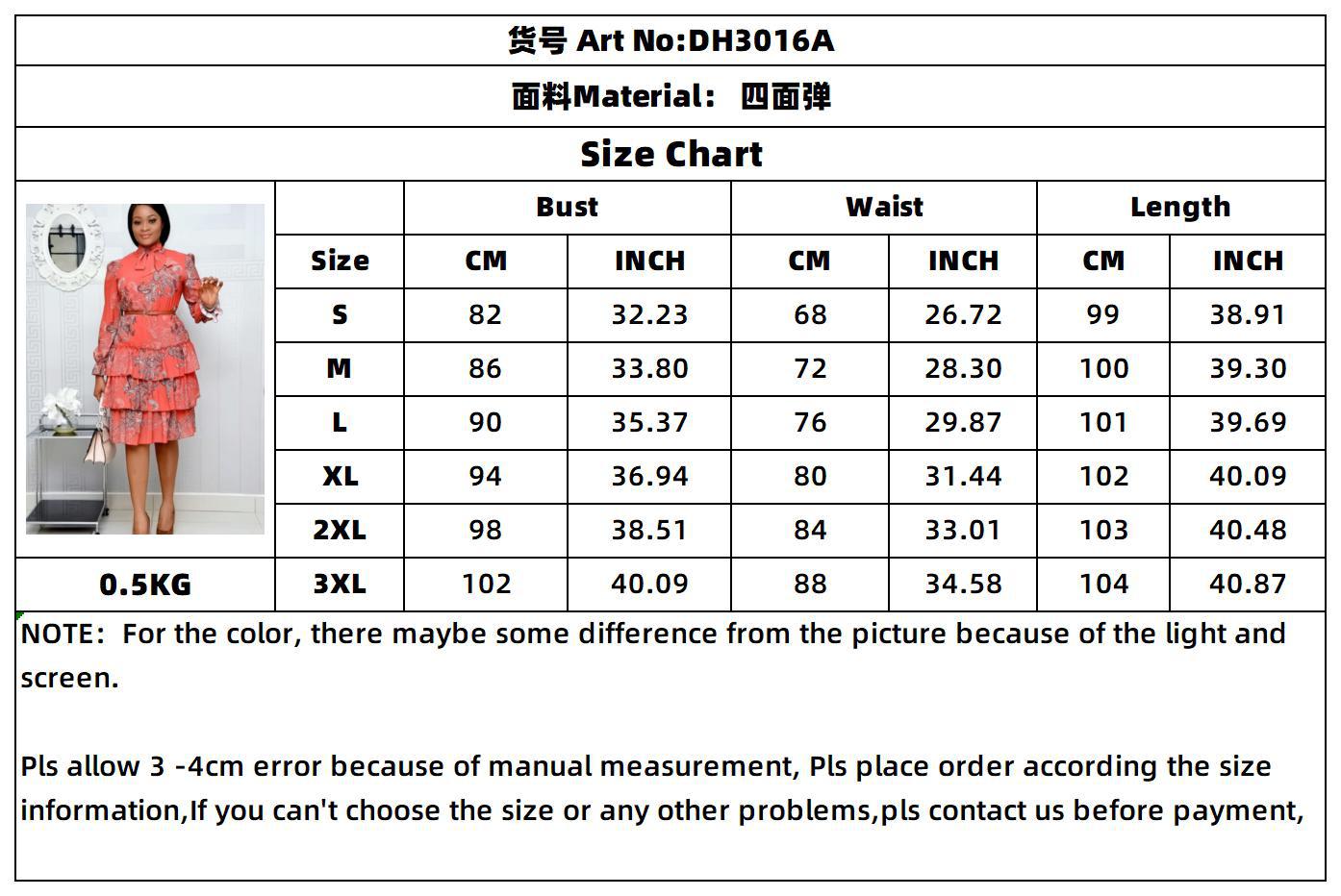 Foreign Trade Women's Independent Station Digital Printing Fashion Women's High Waist Elegant Cake Dress African Dress
