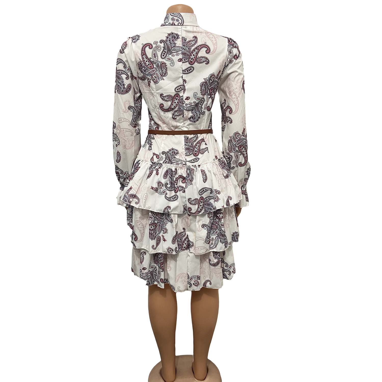 Foreign Trade Women's Independent Station Digital Printing Fashion Women's High Waist Elegant Cake Dress African Dress