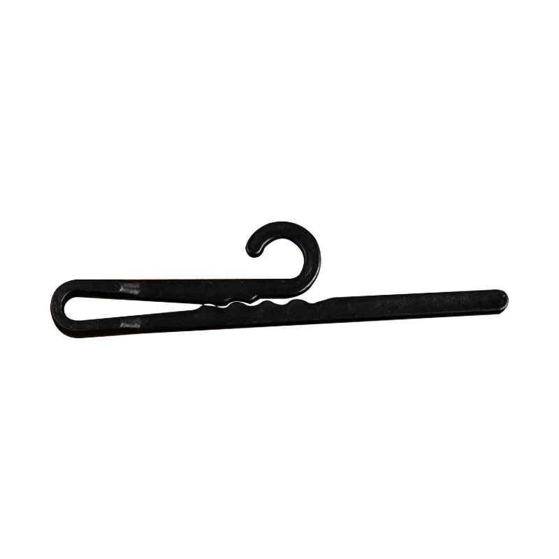 Packaging Bag Plastic Flat Hook Environmental Protection Black Socks Hanger Product Sample Display Hanger Sample Can Be Fixed