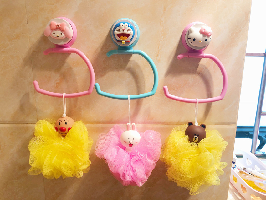 Cute cat.K cat bathroom sucker towel rack jingle bathroom roll tissue hook multifunction hook