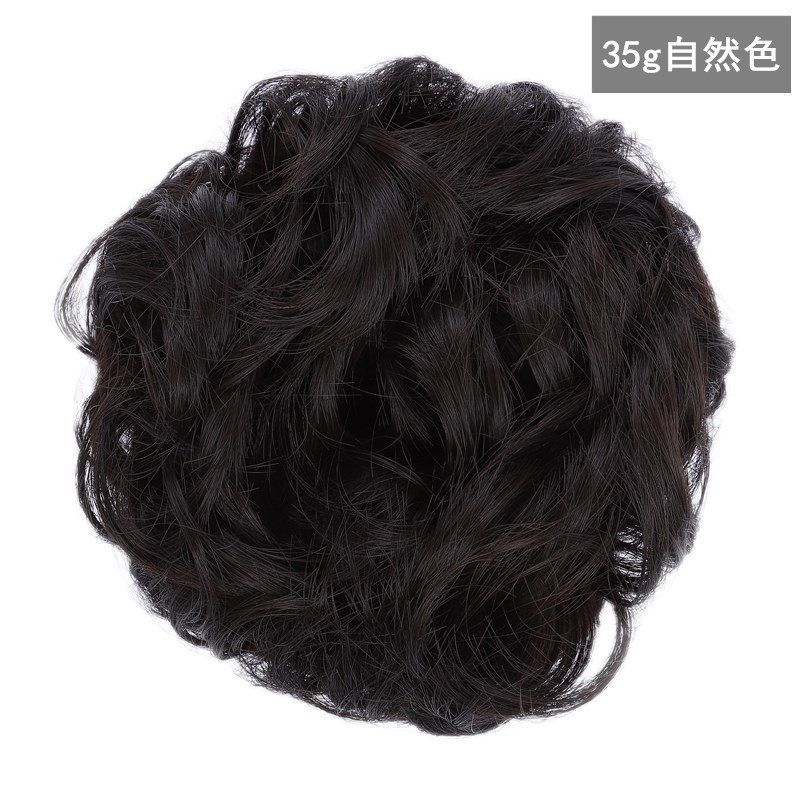 Factory Direct Supply Wig Hair Band Bun Wig Curly Hair Rubber Band Matte High-Temperature Fiber Updo Hair in Stock
