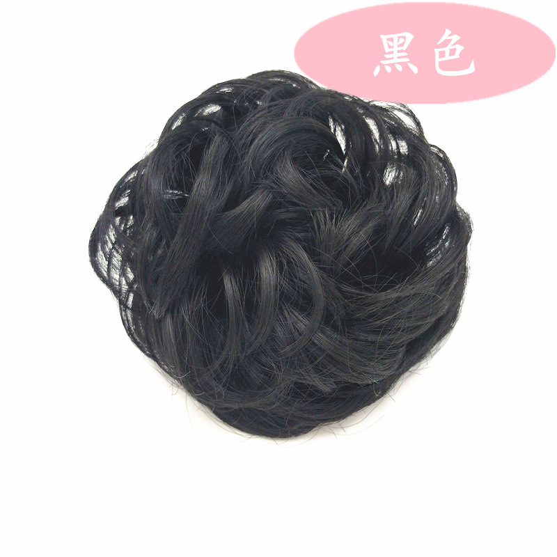 Factory Direct Supply Wig Hair Band Bun Wig Curly Hair Rubber Band Matte High-Temperature Fiber Updo Hair in Stock