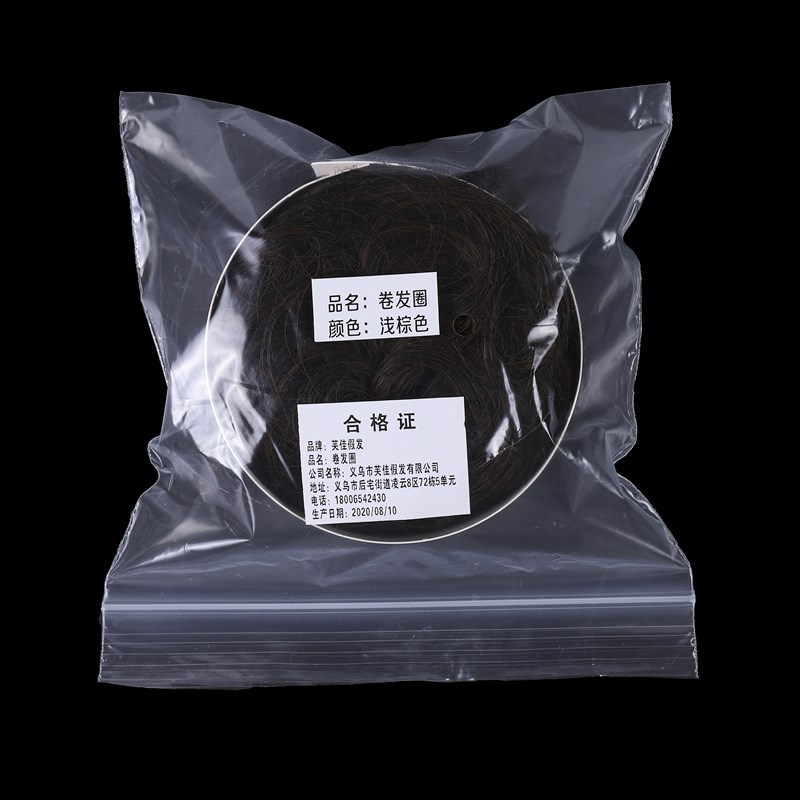 Factory Direct Supply Wig Hair Band Bun Wig Curly Hair Rubber Band Matte High-Temperature Fiber Updo Hair in Stock