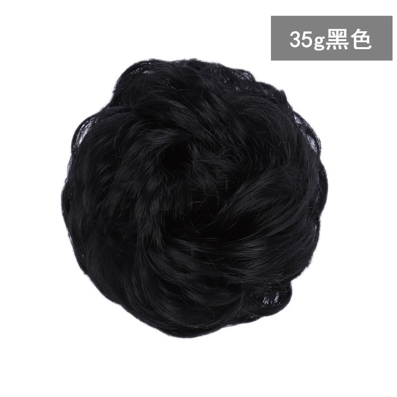 Factory Direct Supply Wig Hair Band Bun Wig Curly Hair Rubber Band Matte High-Temperature Fiber Updo Hair in Stock