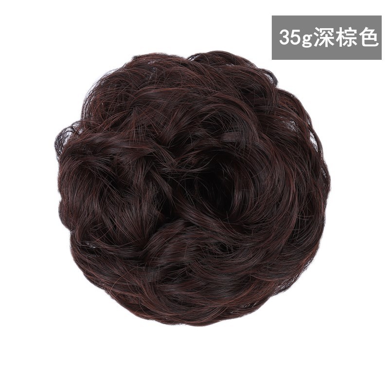 Factory Direct Supply Wig Hair Band Bun Wig Curly Hair Rubber Band Matte High-Temperature Fiber Updo Hair in Stock
