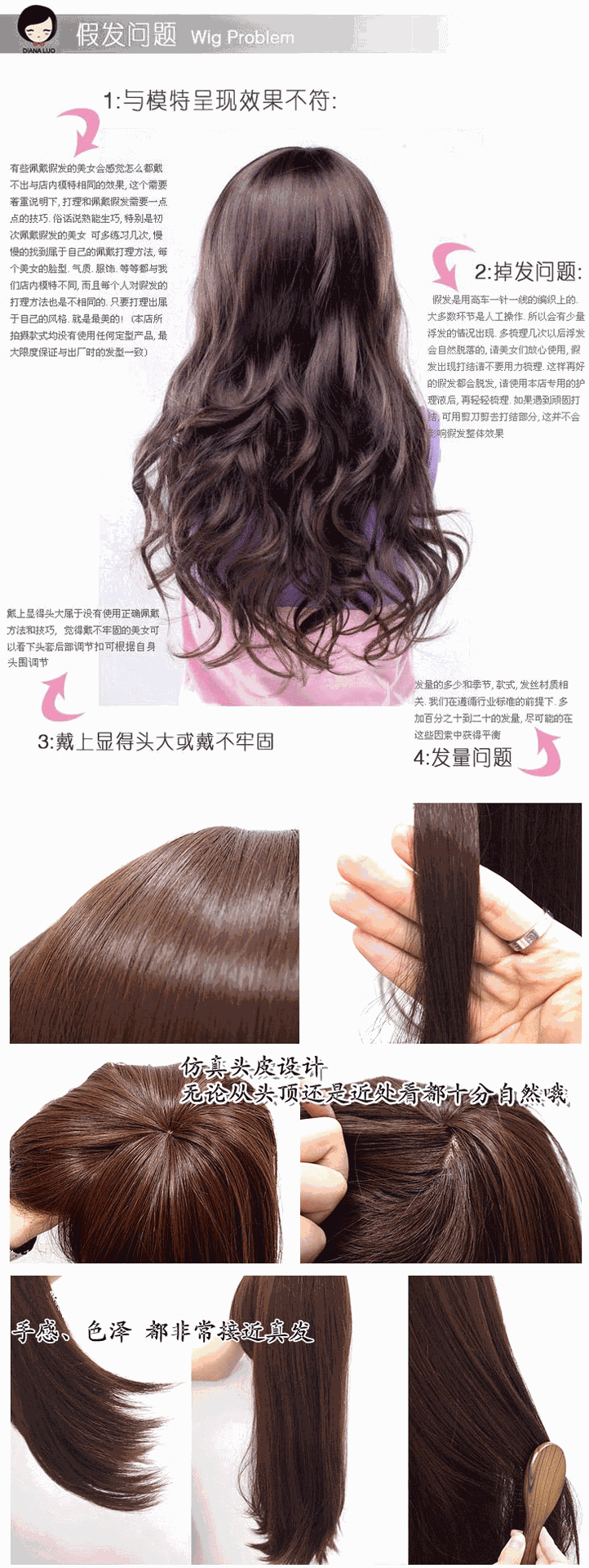 New Gradient Cosplay Anime Wig Cos Harajuku Fengcai Color Women's Long Curly Hair Head Cover Lolita