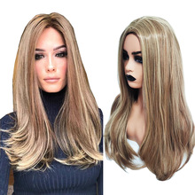 New Gradient Cosplay Anime Wig Cos Harajuku Fengcai Color Women's Long Curly Hair Head Cover Lolita