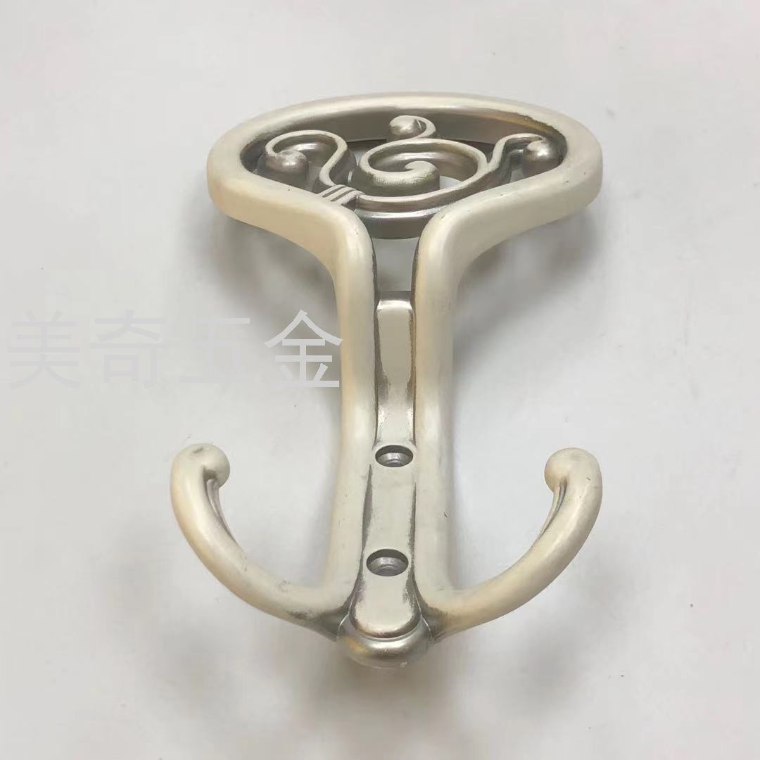 Hallway Living Room Clothes Hook Alloy Clothes Hook Double Clothes Hook Metal Clothes Hook Wardrobe and Cabinet Cabinet Door Clothes Hook