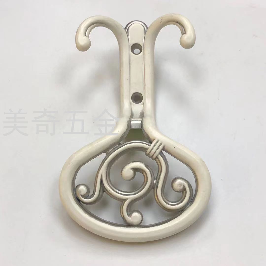Hallway Living Room Clothes Hook Alloy Clothes Hook Double Clothes Hook Metal Clothes Hook Wardrobe and Cabinet Cabinet Door Clothes Hook