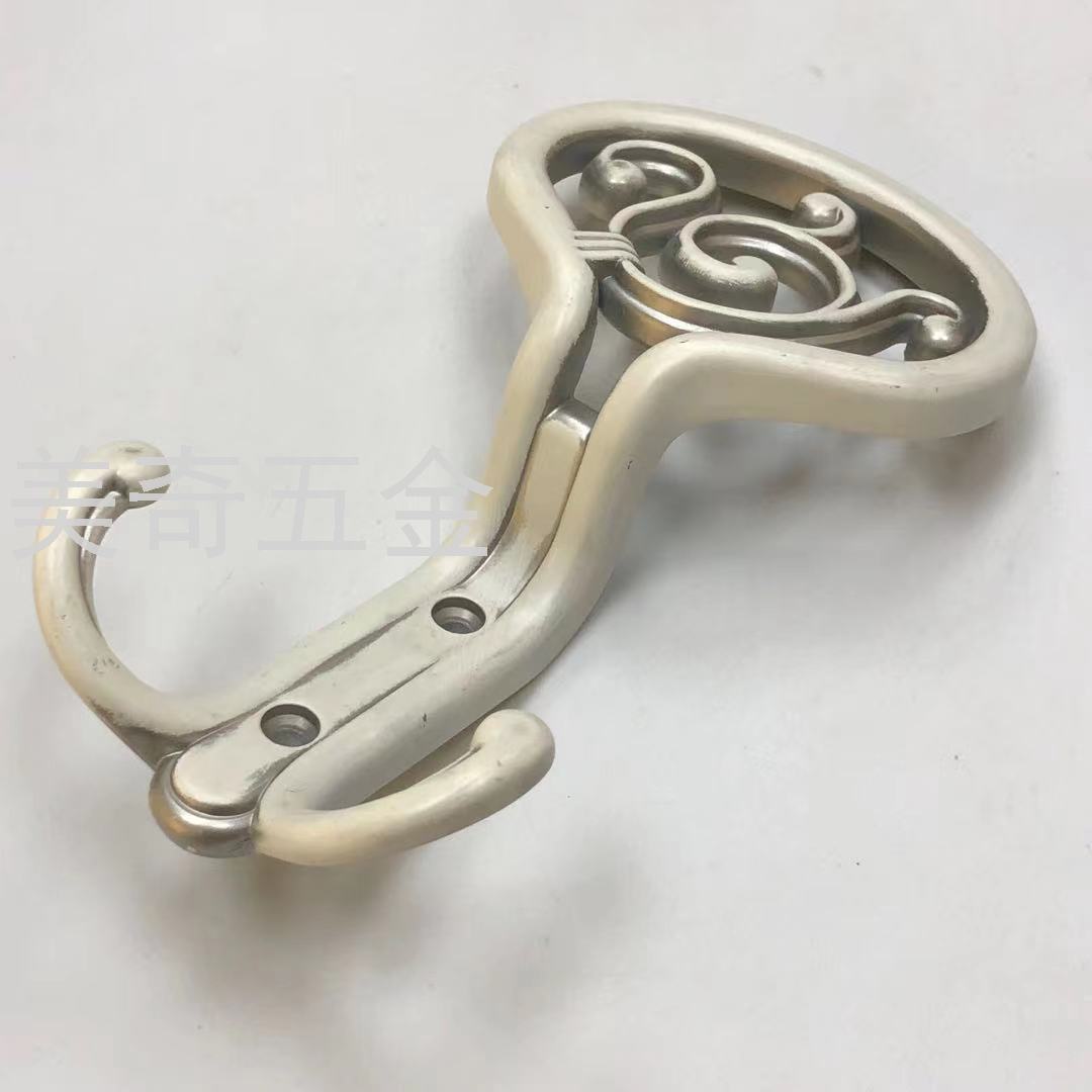 Hallway Living Room Clothes Hook Alloy Clothes Hook Double Clothes Hook Metal Clothes Hook Wardrobe and Cabinet Cabinet Door Clothes Hook