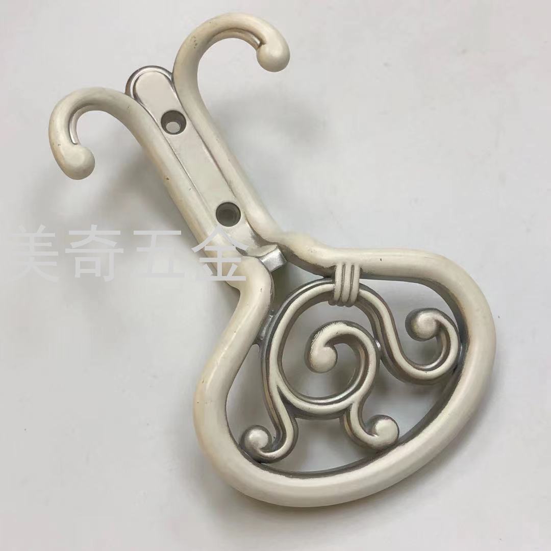 Hallway Living Room Clothes Hook Alloy Clothes Hook Double Clothes Hook Metal Clothes Hook Wardrobe and Cabinet Cabinet Door Clothes Hook