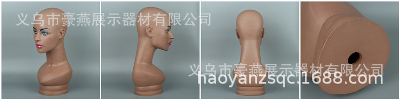 Black Model Head Wig Hat Head Accessories Scarf Silk Scarf Display Mannequin Head Mannequin Foreigner Mannequin Head