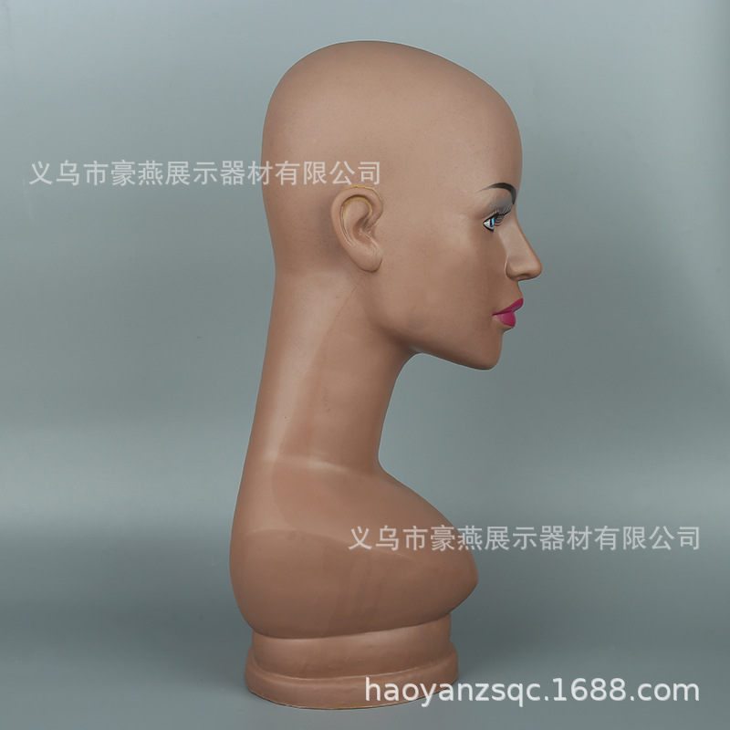 Black Model Head Wig Hat Head Accessories Scarf Silk Scarf Display Mannequin Head Mannequin Foreigner Mannequin Head
