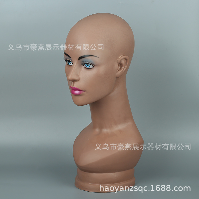 Black Model Head Wig Hat Head Accessories Scarf Silk Scarf Display Mannequin Head Mannequin Foreigner Mannequin Head