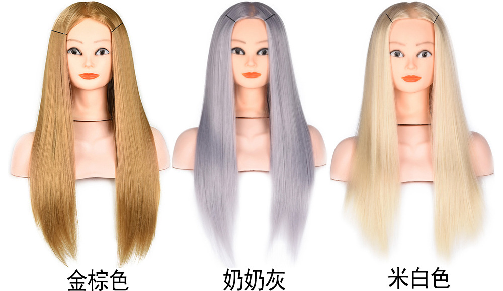 Wig Model Head Up-Do Braided Hair Hair Practice Head Wig Head Model Wig Head Model for Hairdressing and Haircut
