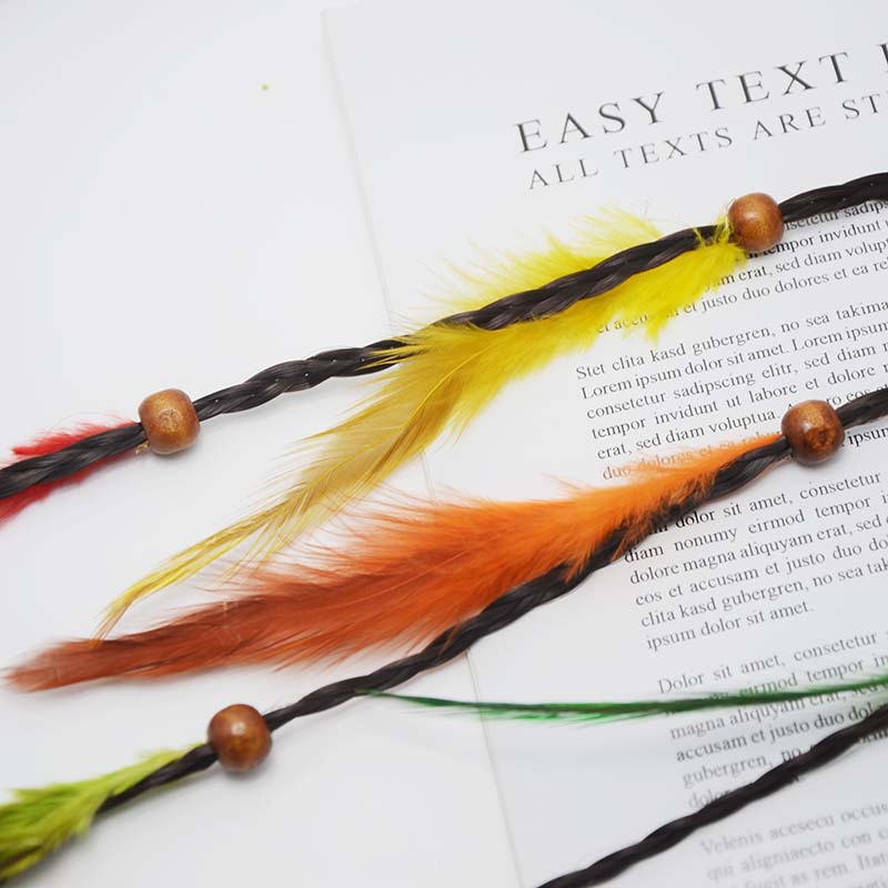 Hot Sale Small Claw Clip Beaded Color Wig Dough-Twist Style Plaits Children's Festival Performance Hair Accessories Straight Hair Hair Ring Headdress