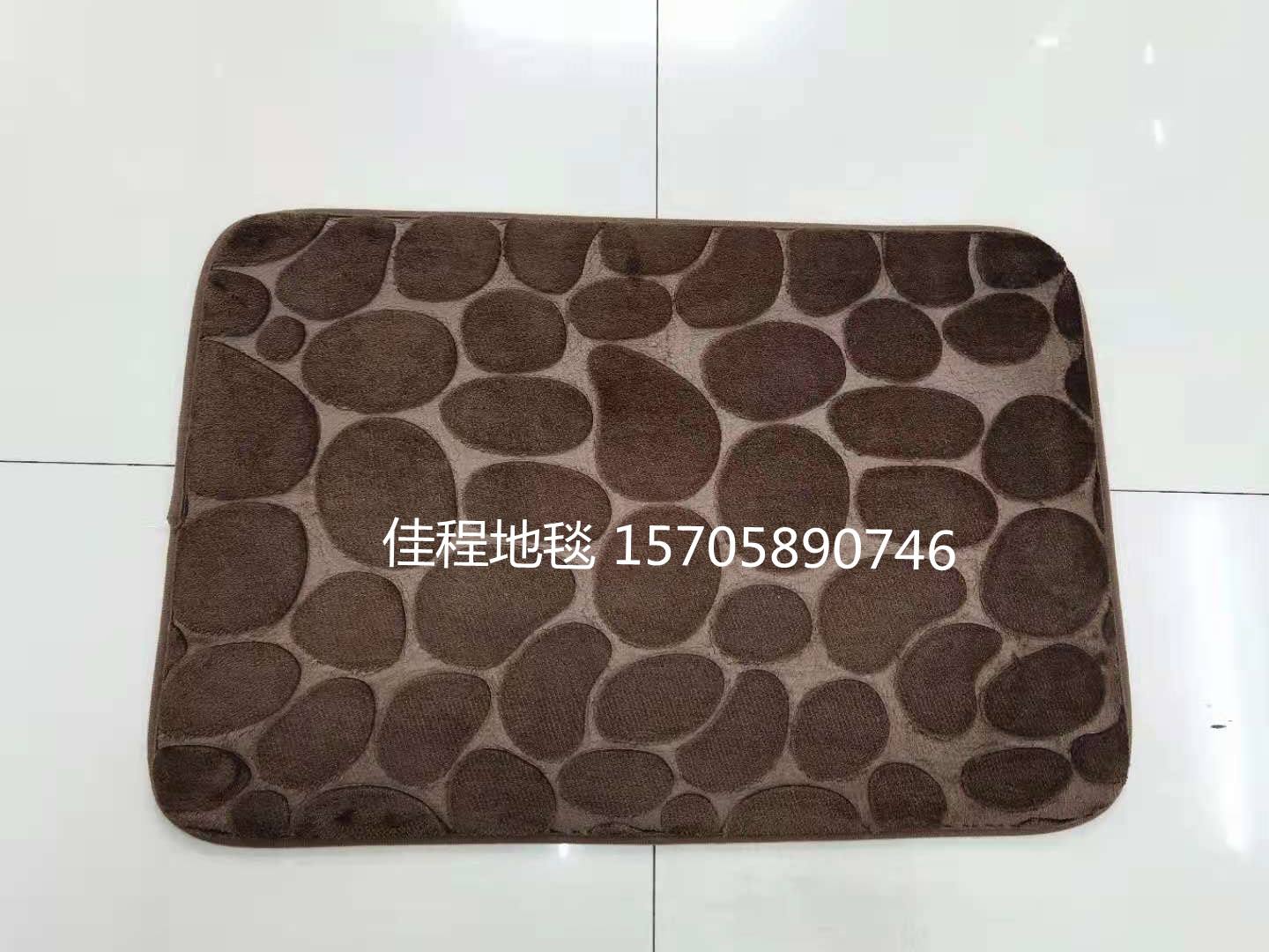 Flannel Memory Foam Embossed Floor Mat Water-Absorbing Non-Slip Mat Flannel Floor Mat Bedside Pad Memory Mat Door Mat