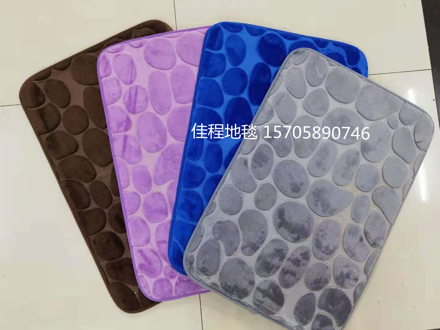 Flannel Memory Foam Embossed Floor Mat Water-Absorbing Non-Slip Mat Flannel Floor Mat Bedside Pad Memory Mat Door Mat