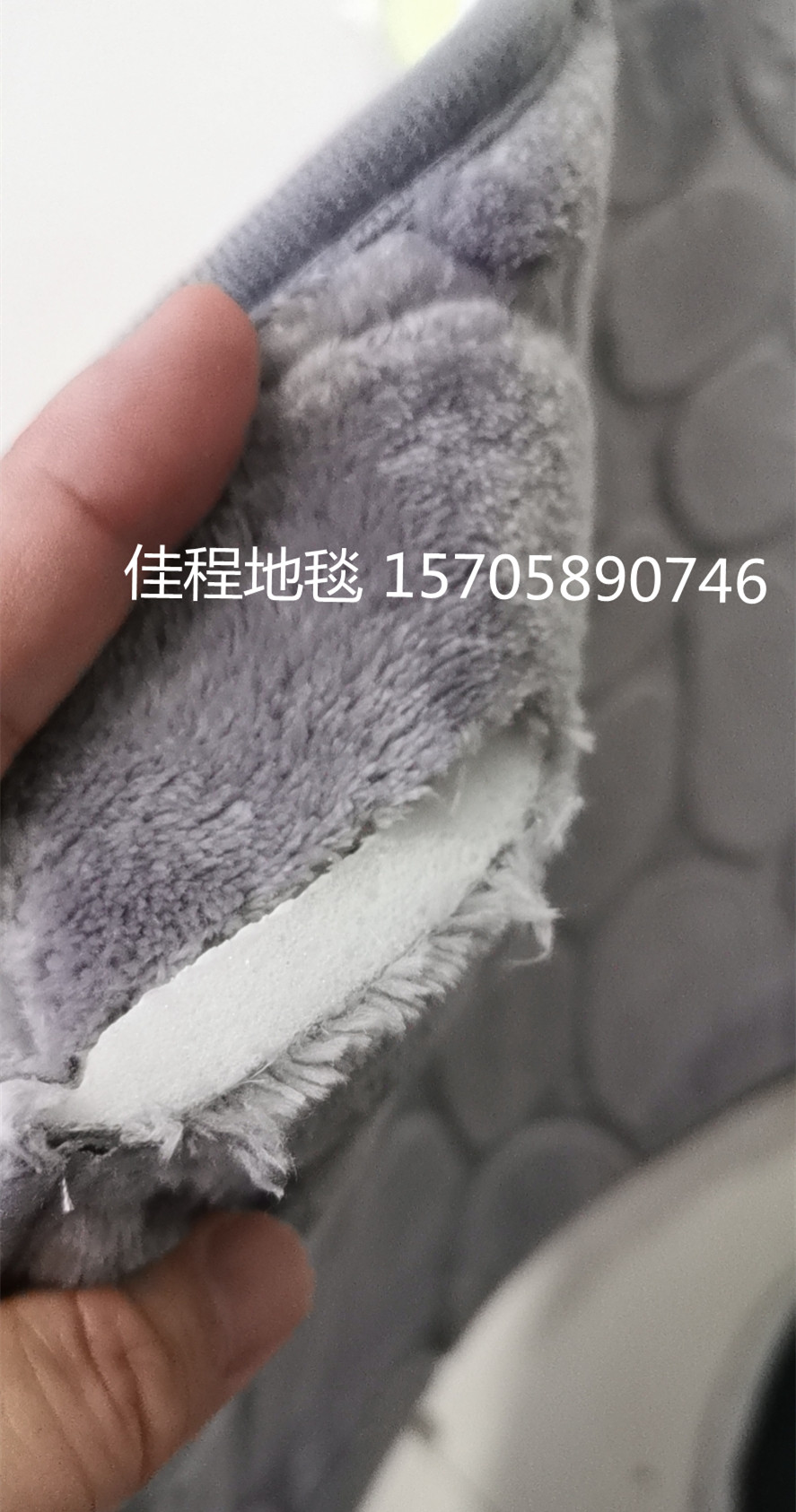 Flannel Memory Foam Embossed Floor Mat Water-Absorbing Non-Slip Mat Flannel Floor Mat Bedside Pad Memory Mat Door Mat