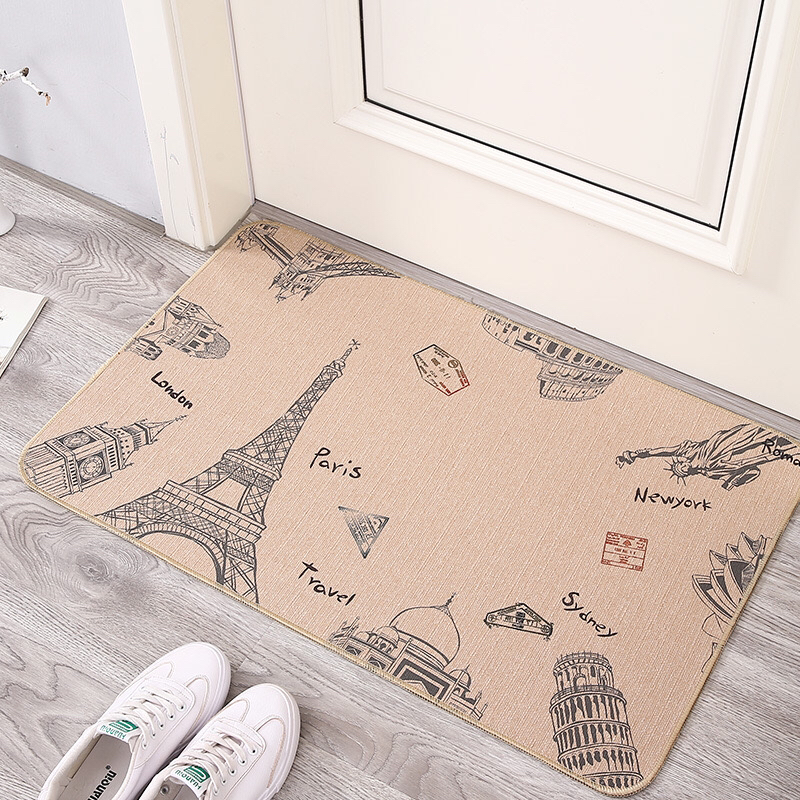 Household Household Outdoor Floor Mat Linen Floor Mat Door Mat Rubber Mat Non-Slip Mat Four Seasons 45*70