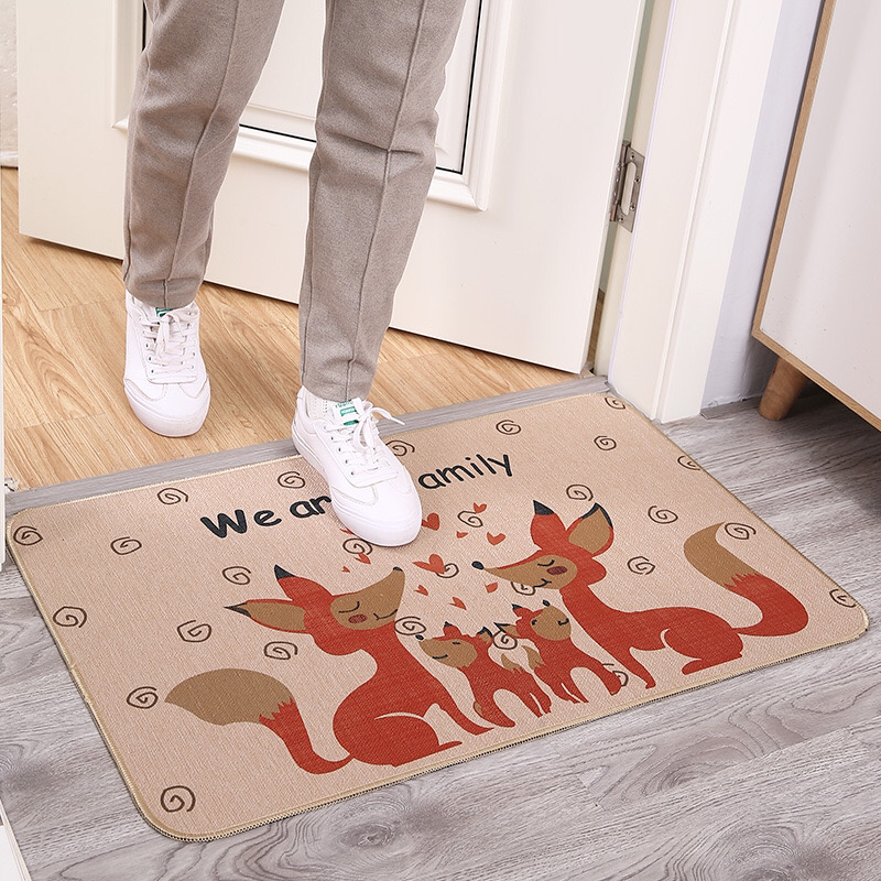 Household Household Outdoor Floor Mat Linen Floor Mat Door Mat Rubber Mat Non-Slip Mat Four Seasons 45*70