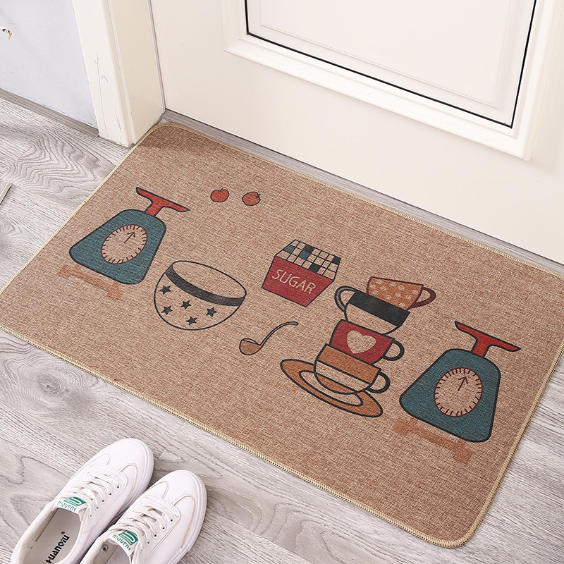Household Household Outdoor Floor Mat Linen Floor Mat Door Mat Rubber Mat Non-Slip Mat Four Seasons 45*70