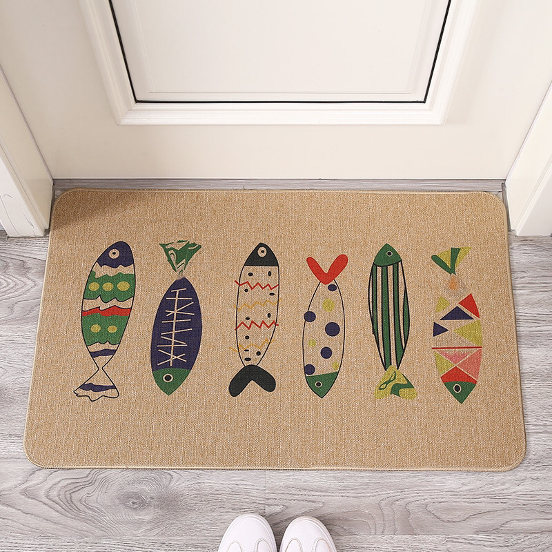 Household Household Outdoor Floor Mat Linen Floor Mat Door Mat Rubber Mat Non-Slip Mat Four Seasons 45*70