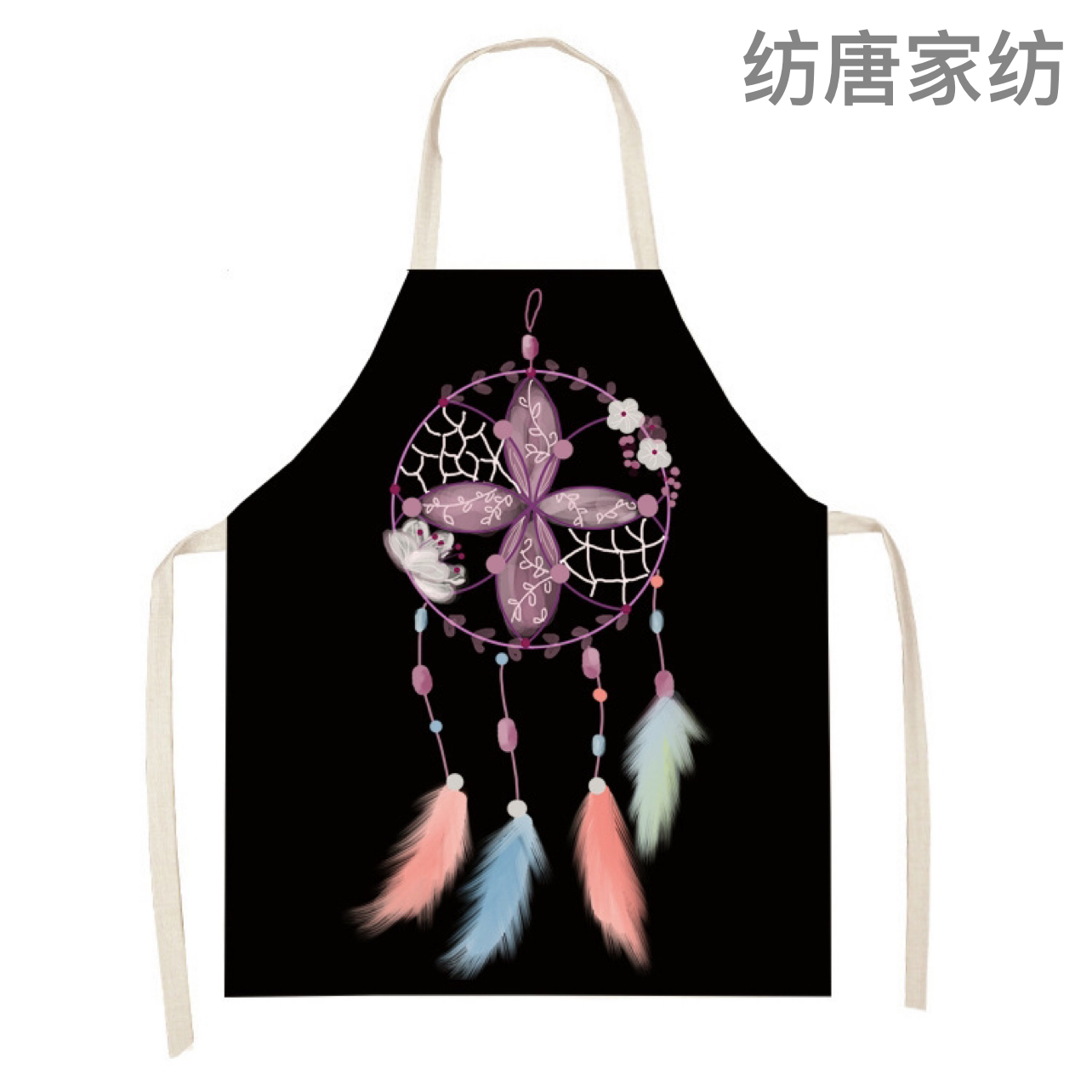 Amazon Digital Printing Dreamcatcher Linen Apron Erasable Hand Art Apron Studio Apron